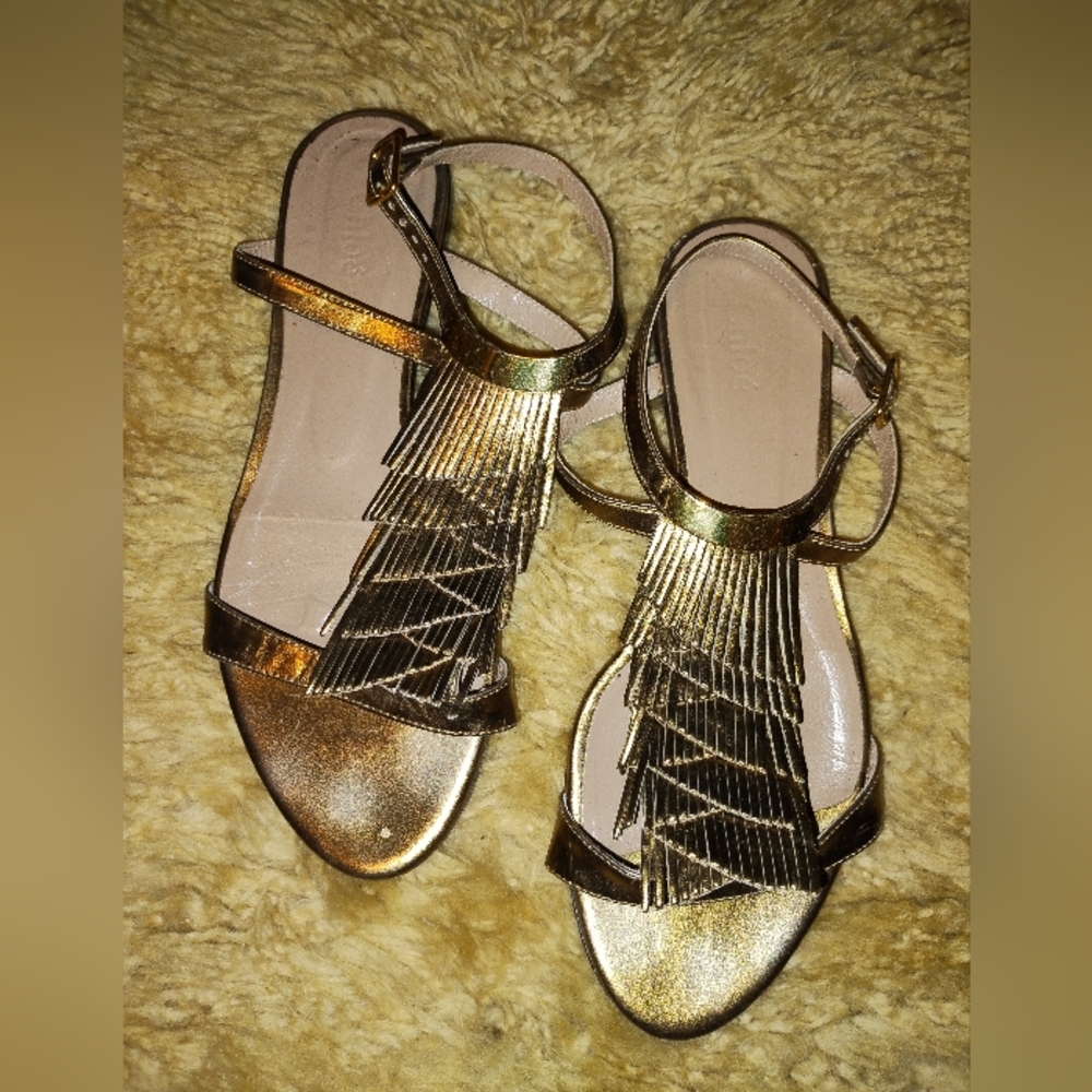 Chloé Casse Fringe Sandals Size 39 (8)